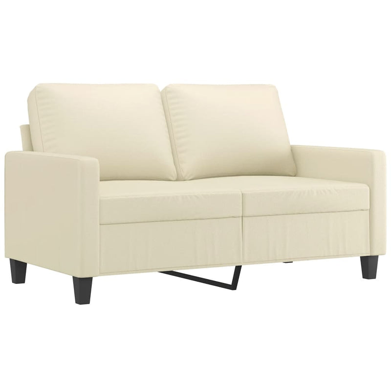 Set de canapele cu perne, 4 piese, crem, piele ecologică