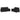 Set de canapele cu perne, 2 piese, negru, piele ecologică
