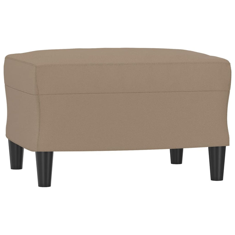 Set de canapele cu perne, 3 piese, cappuccino, piele ecologică