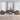 Set de canapele cu perne, 3 piese, maro, textil