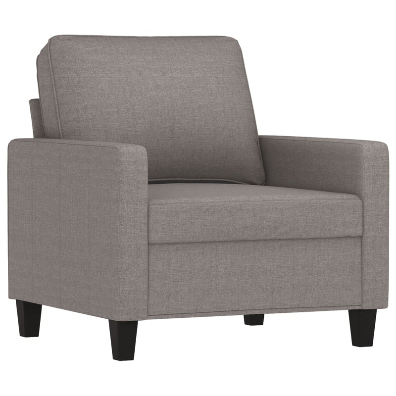 Set de canapea cu perne, 4 piese, gri taupe, material textil