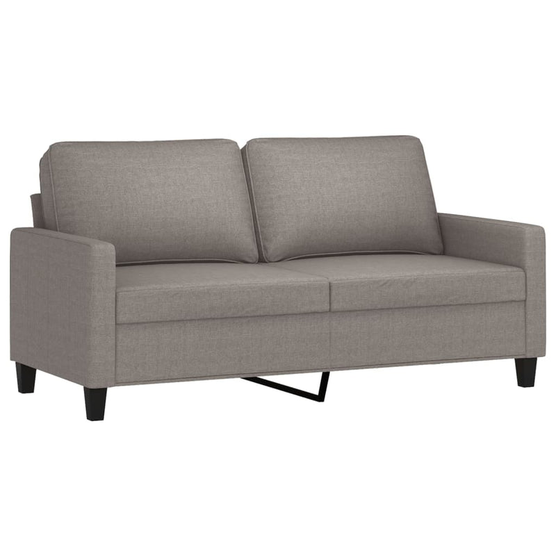 Set de canapea cu perne, 2 piese, gri taupe, material textil