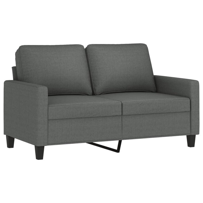 Set de canapele cu perne, 2 piese, gri închis, textil