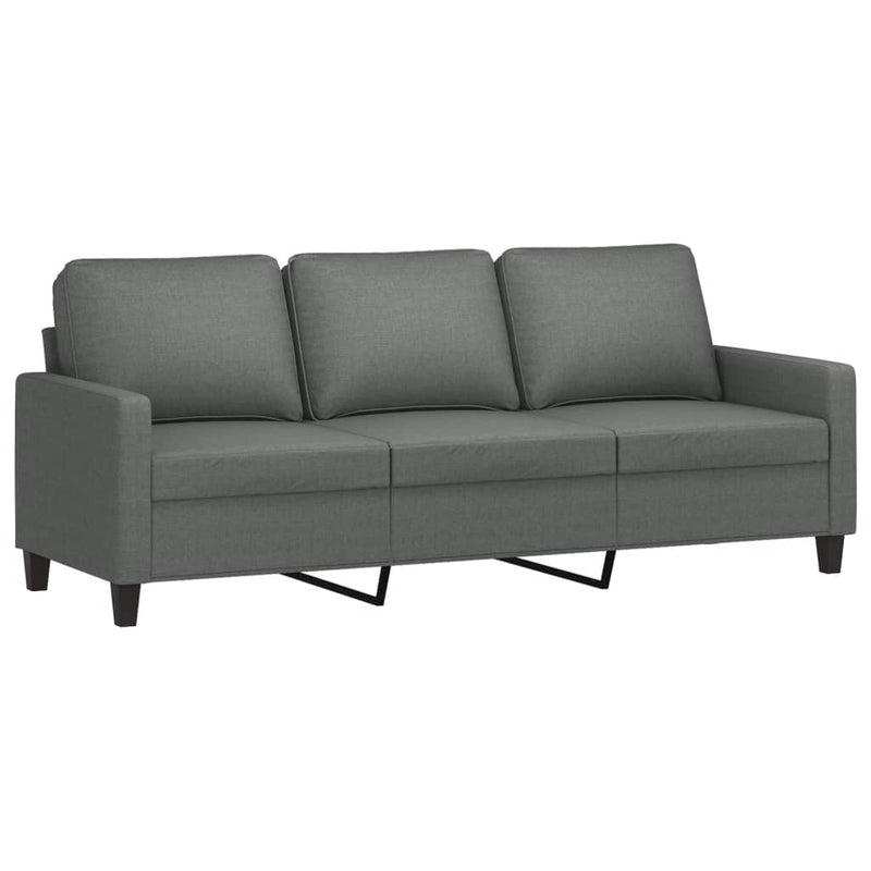Set de canapele cu perne, 2 piese, gri închis, textil