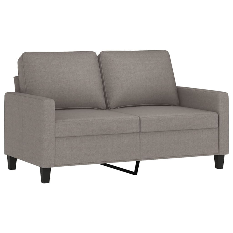 Set de canapea cu perne, 2 piese, gri taupe, material textil