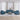 Set de canapele cu perne, 3 piese, albastru, catifea