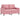 Set de canapele cu perne, 4 piese, roz, catifea