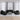 Set de canapele cu perne, 4 piese, negru, catifea