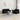 Set de canapele cu perne, 2 piese, negru, catifea