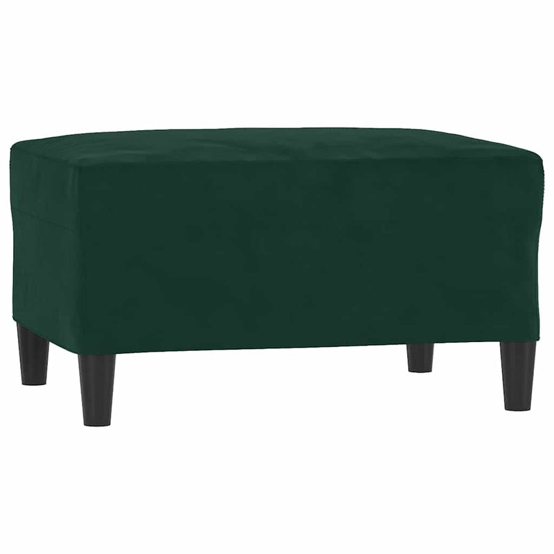 Set de canapele cu perne, 3 piese, verde închis, catifea