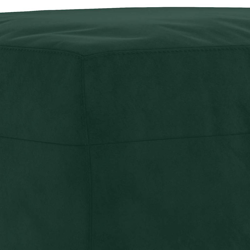 Set de canapele cu perne, 3 piese, verde închis, catifea