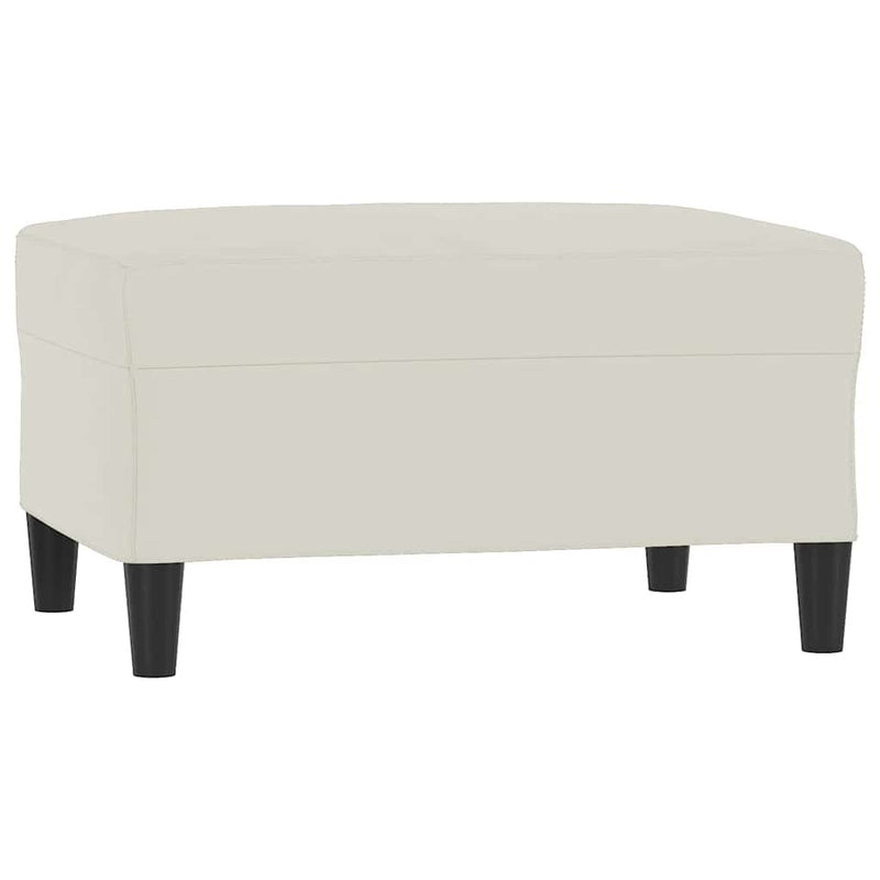 Set de canapele cu perne, 3 piese, crem, catifea