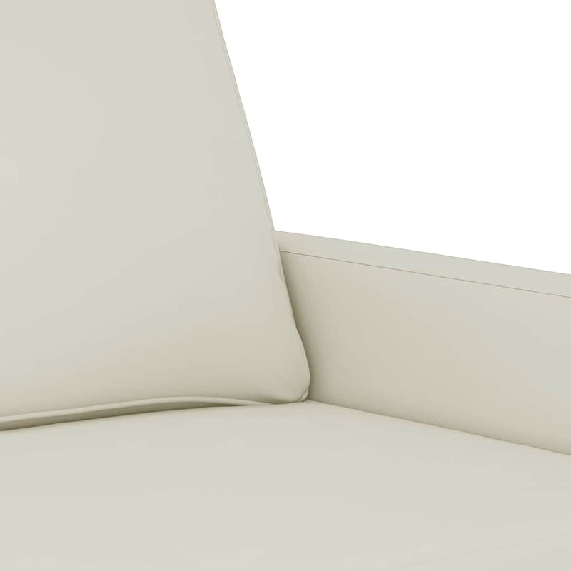 Set de canapele cu perne, 3 piese, crem, catifea