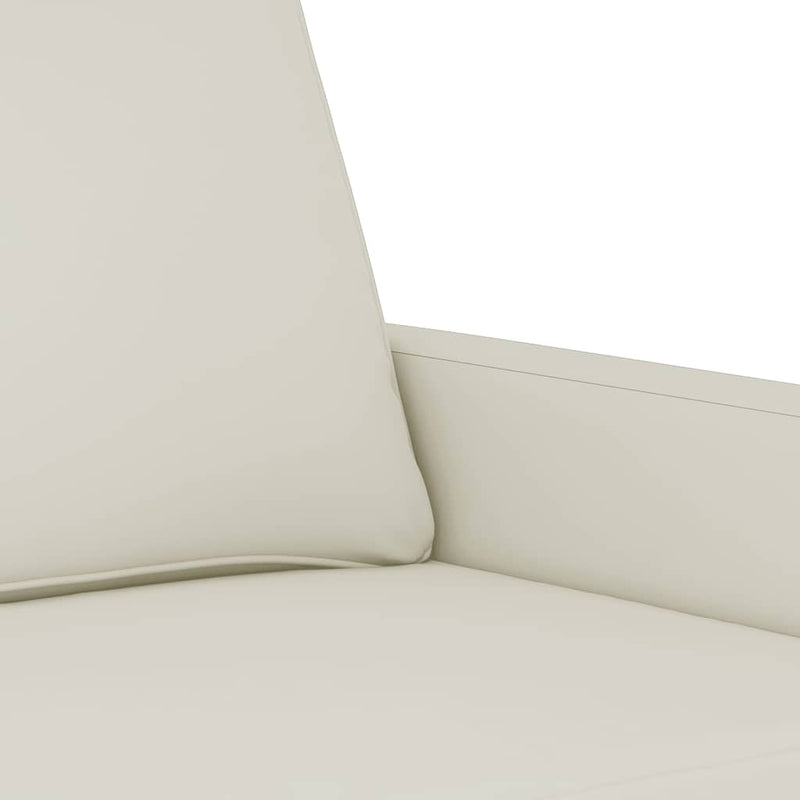 Set de canapele cu perne, 2 piese, crem, catifea