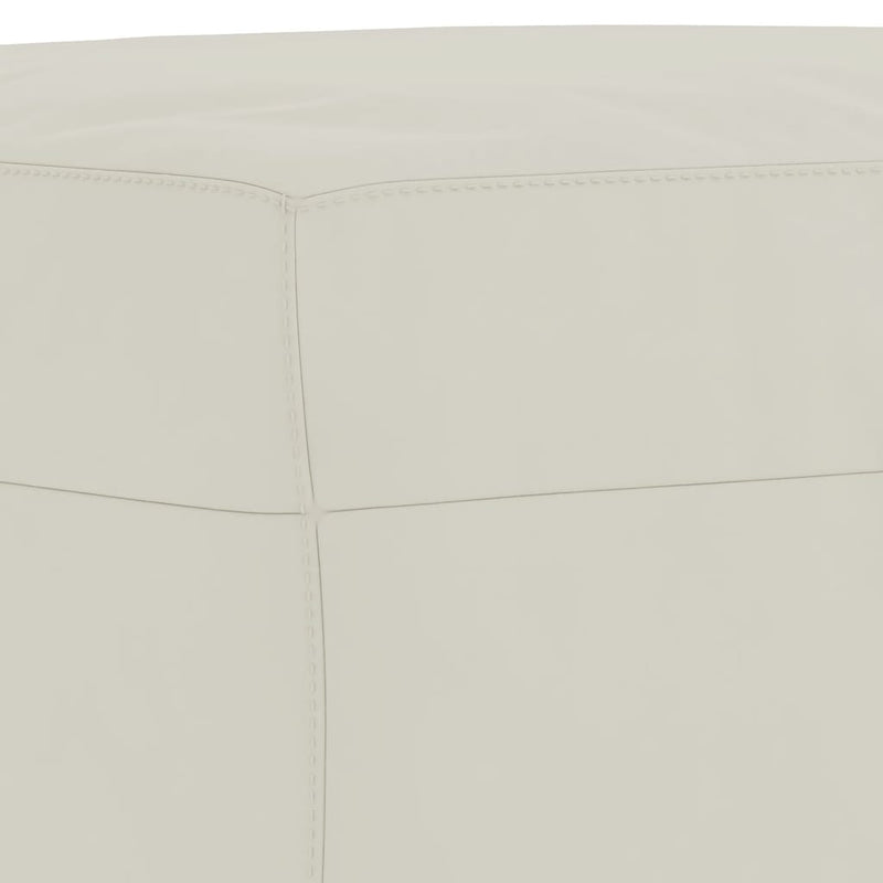 Set de canapele cu perne, 3 piese, crem, catifea