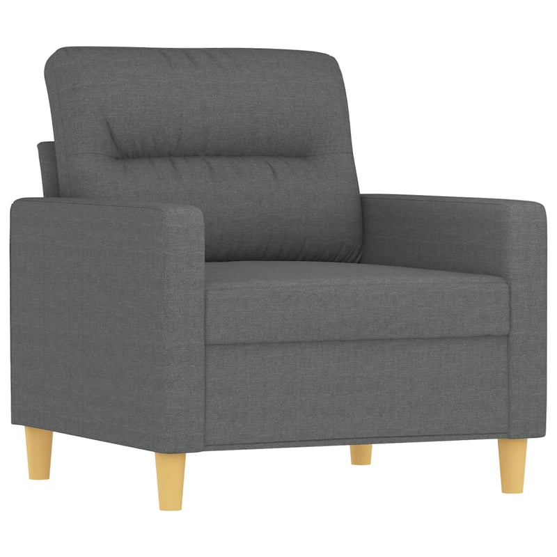 Set de canapele cu perne, 4 piese, gri închis, textil