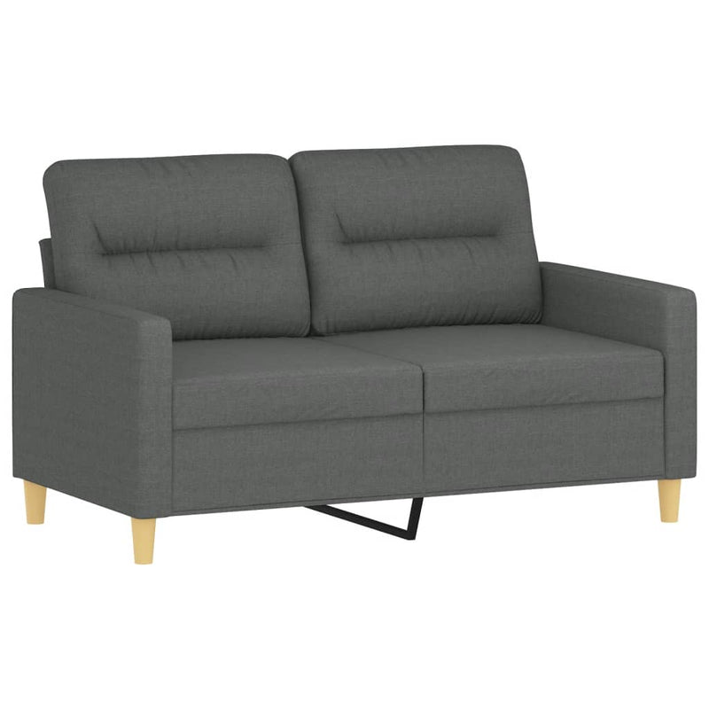 Set de canapele cu perne, 4 piese, gri închis, textil