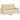 Set de canapele cu perne, 3 piese, crem, textil