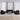 Set de canapele cu perne, 3 piese, negru, textil