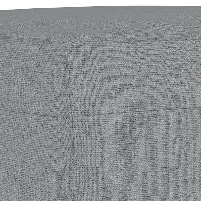 Set de canapele cu perne, 4 piese, gri deschis, material textil