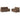 Set de canapele cu perne, 2 piese, maro, textil
