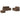 Set de canapele cu perne, 3 piese, maro, textil