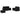 Set de canapele cu perne, 3 piese, negru, textil