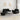 Set de canapele cu perne, 3 piese, negru, textil