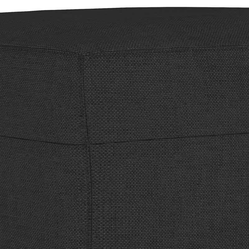 Set de canapele cu perne, 4 piese, negru, material textil