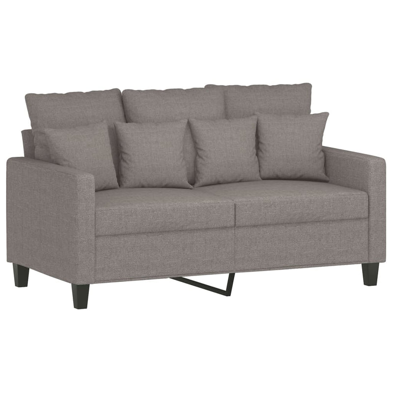 Set de canapele cu perne, 4 piese, gri taupe, textil