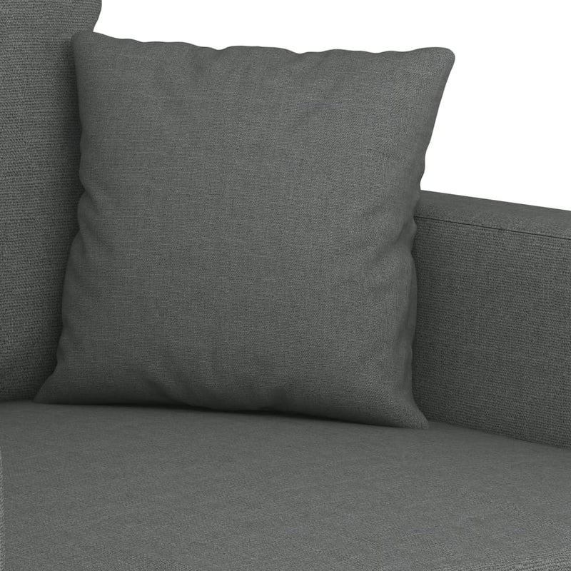 Set de canapele cu perne, 2 piese, gri închis, textil