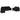 Set de canapele cu perne, 3 piese, negru, textil