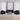 Set de canapele cu perne, 3 piese, negru, catifea