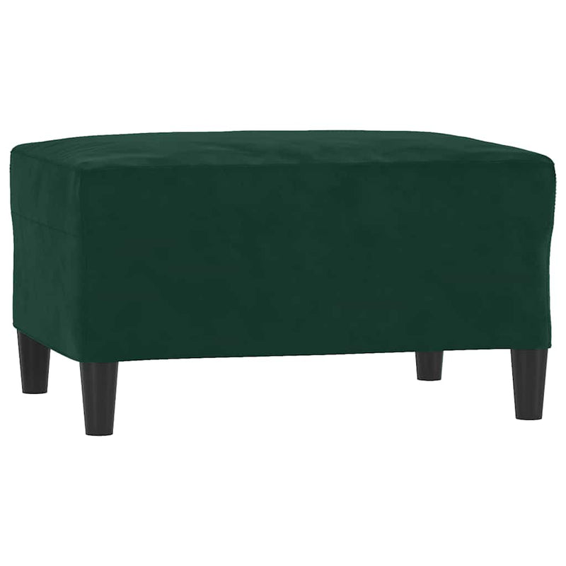Set de canapele cu perne, 3 piese, verde închis, catifea
