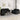 Set de canapele cu perne, 3 piese, negru, catifea