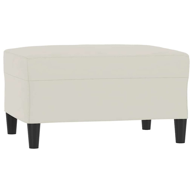 Set de canapele cu perne, 3 piese, crem, catifea