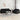 Set de canapele cu perne, 2 piese, negru, catifea