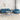 Set de canapele cu perne, 2 piese, albastru, catifea