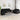 Set de canapele cu perne, 3 piese, negru, catifea