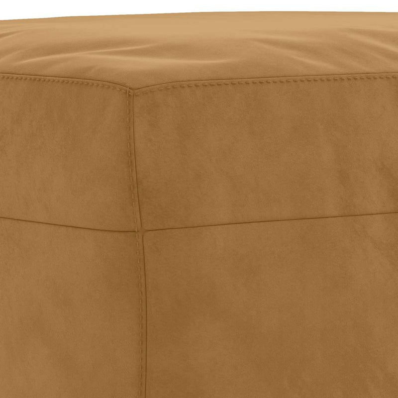 Set de canapele cu perne, 3 piese, maro, catifea