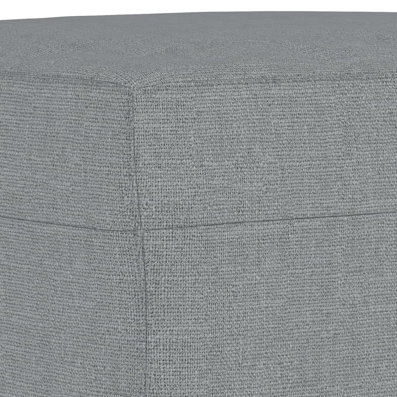 Set de canapele cu perne, 4 piese, gri deschis, textil