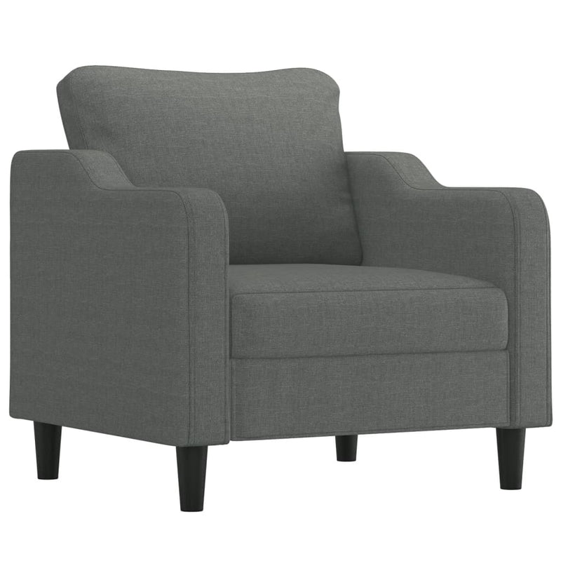 Set de canapele cu perne, 4 piese, gri închis, textil