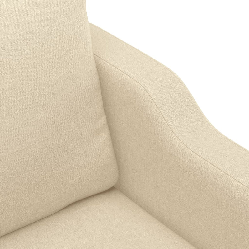 Set de canapele cu perne, 4 piese, crem, textil