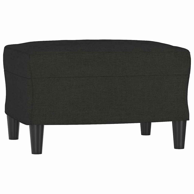 Set de canapele cu perne, 4 piese, negru, textil