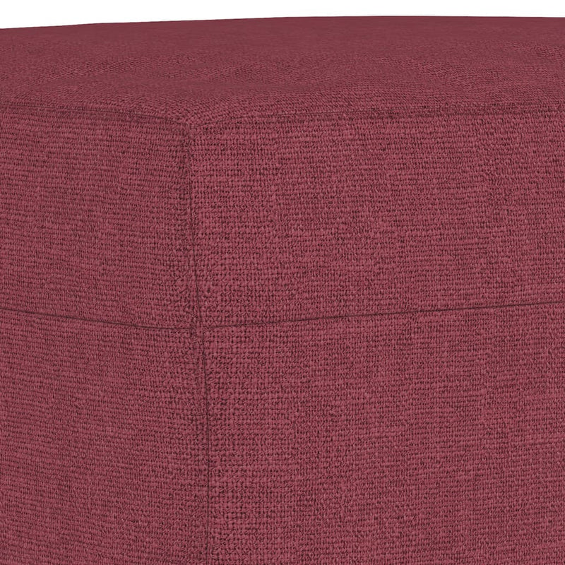 Set canapea cu perne, 4 piese, roșu vin, material textil