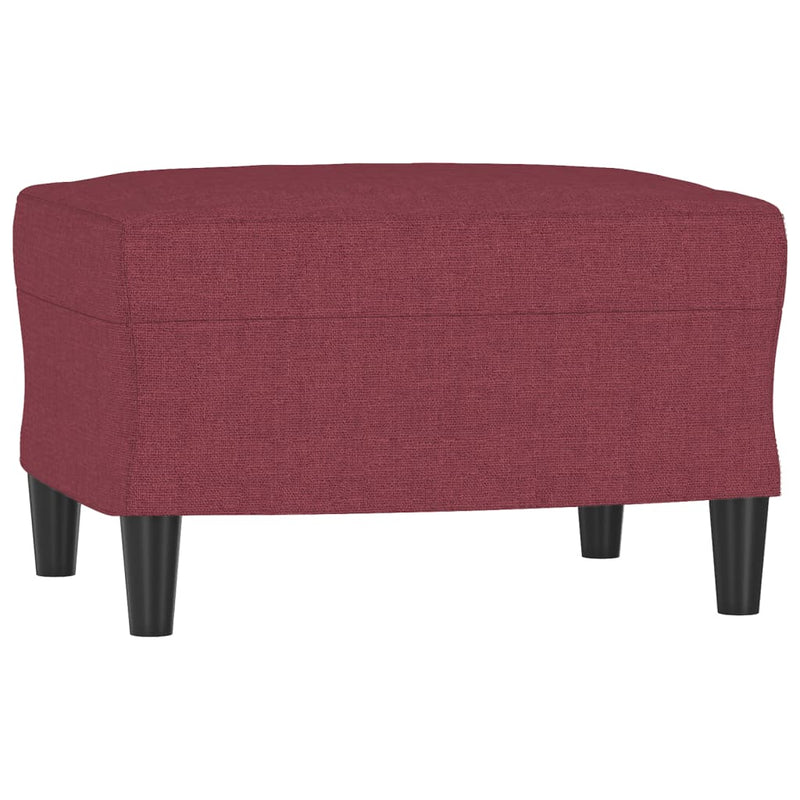Set canapea cu perne, 4 piese, roșu vin, material textil