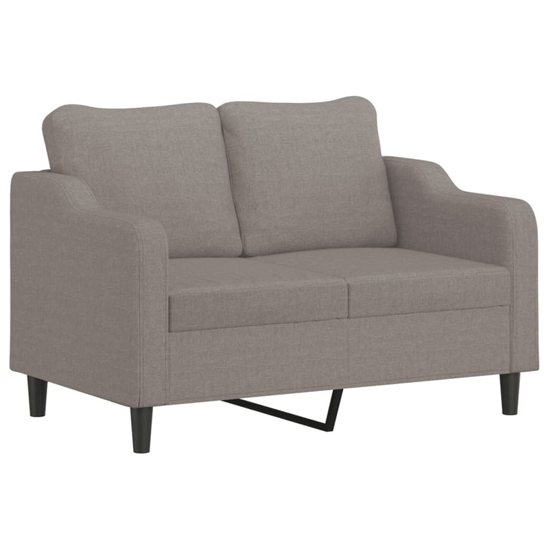 Set de canapele cu perne, 4 piese, gri taupe, textil