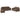 Set de canapele cu perne, 3 piese, maro, textil