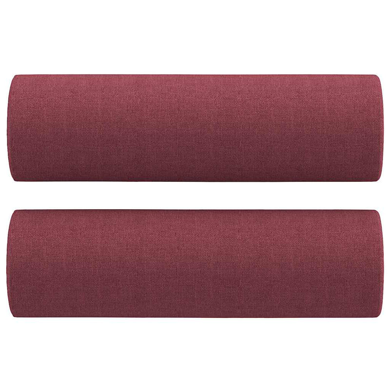 Set canapea cu perne, 2 piese, roșu vin, material textil