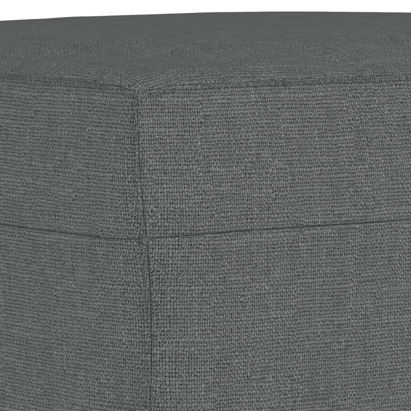 Set de canapele cu perne, 3 piese, gri închis, textil